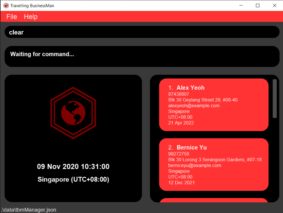 Before issuing the clear command